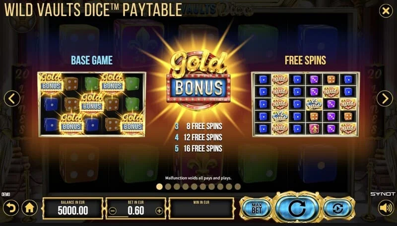 Wild Vaults Dice - проширувачки Wild Dice на ролна