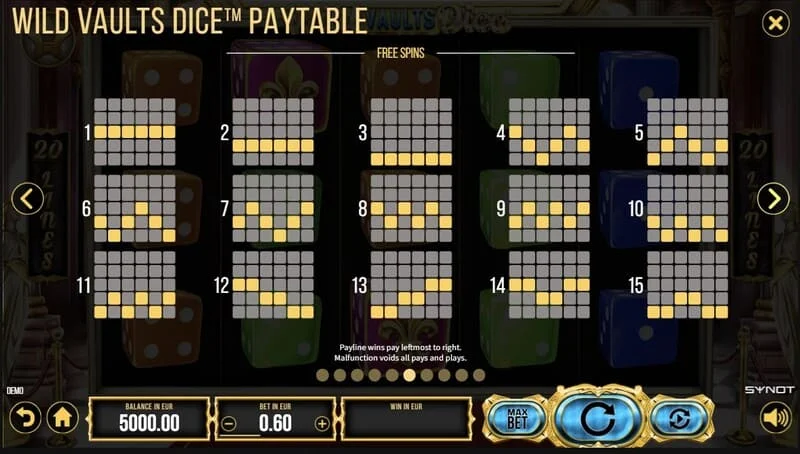 Wild Vaults Dice - екран Card Gamble со двојно добивка по боја на карта